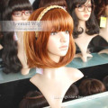 short BOB Copper Brown blonde Fluffy Party Hair